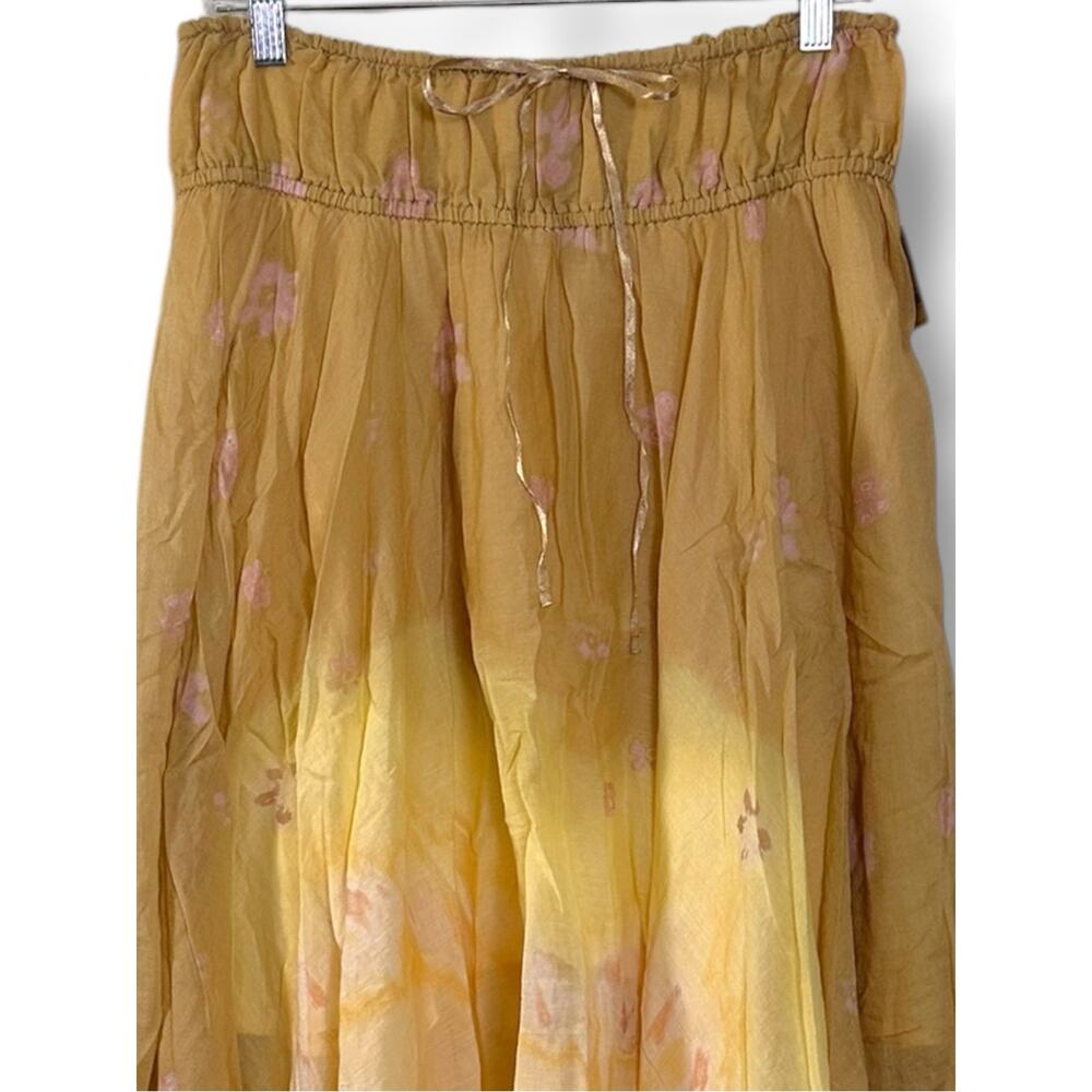 Free People Bohemian 70s FP One Kaia Asymmetrical Midi Skirt Desert Mirage XL - Picture 10 of 13